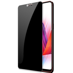 适用OPPO R15梦镜版防窥膜R15星云版钢化膜PACM00/PACT00全屏PAAM00/PAAT00手机钻石膜黑边抗指纹防摔爆屏保