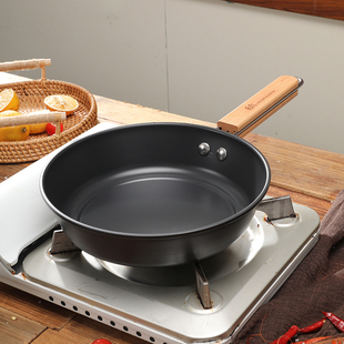 神田钛铁煎锅不粘锅煎蛋牛排燃气灶电磁炉通用家用平底锅