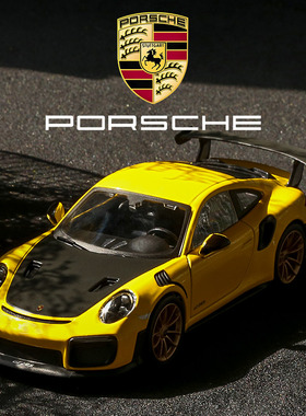 美驰图合金车仿真玩具小汽车保时捷 911 GT2 RS赛车跑车收藏模型