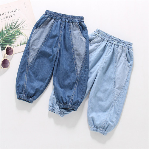 男童牛仔裤夏季薄款宽松防蚊