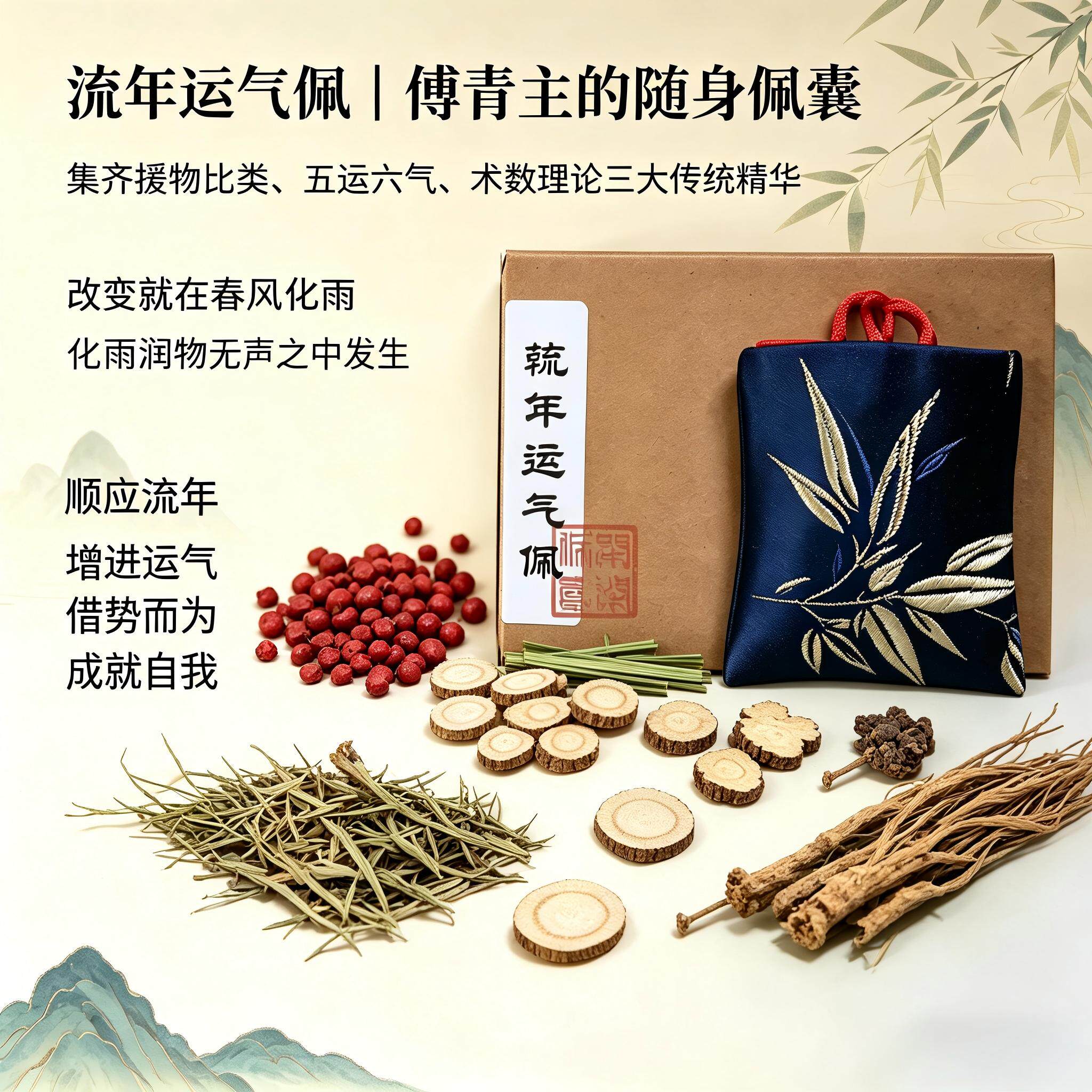 【定制流年运气佩】傅青主佩囊香囊荷包五运六气岁时节律天人相应