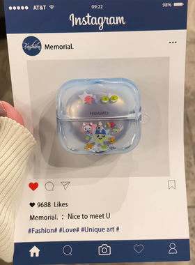 可爱卡通拓麻歌子萌物适用华为freeclip二代耳机壳蓝牙耳夹freebudsse2/se3防摔Pro3/Pro4保护套5i/6i/7i女款