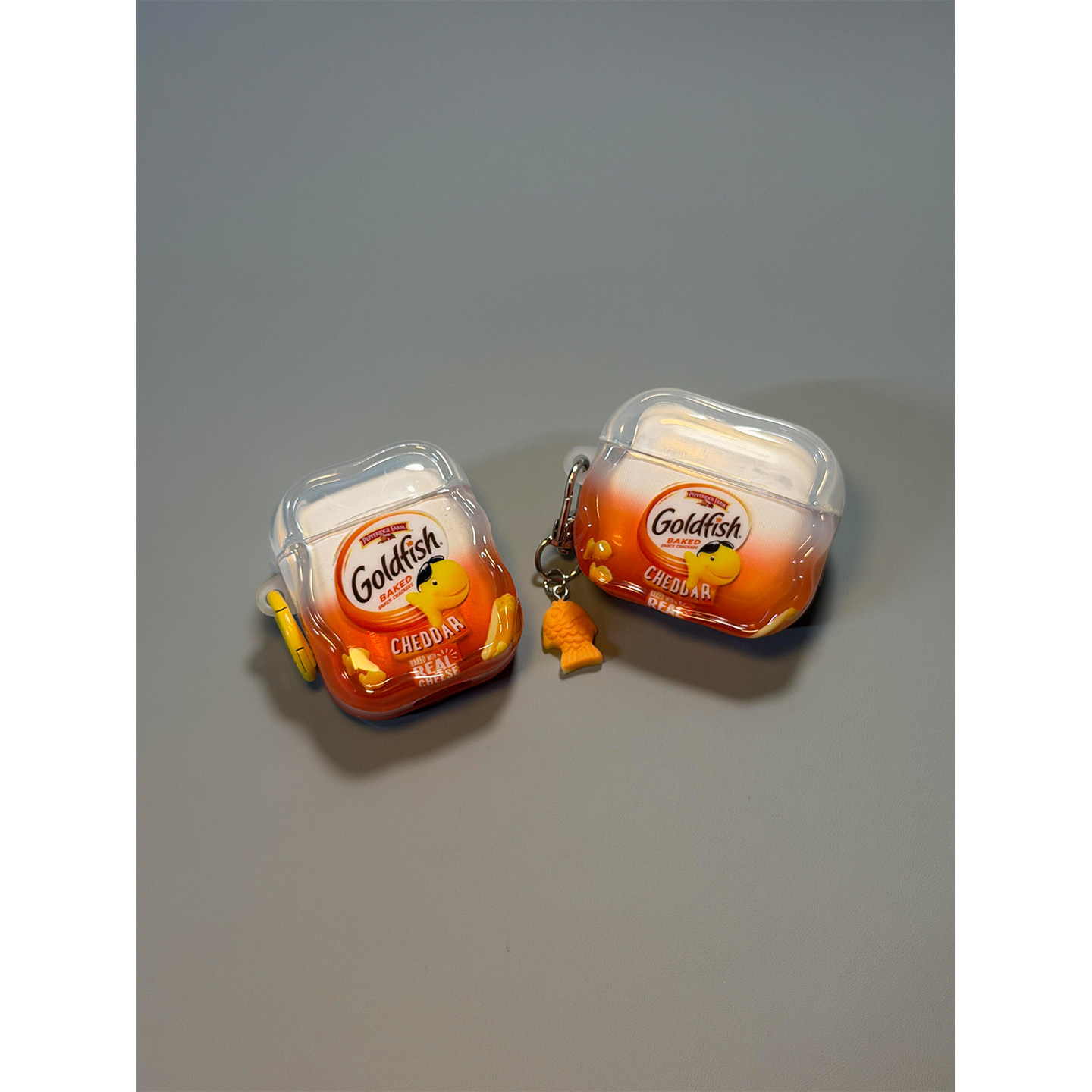 ins趣味可爱小金鱼饼干零食适用AirPods4代耳机壳苹果AirPodsPro3代无线蓝牙1/2/3代软硅胶Pro2防摔Pro三代女