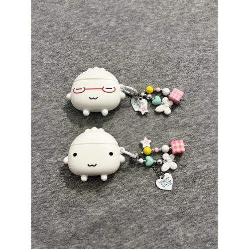 情侣款可爱创意ganadi小包子适用AirPodsPro三代耳机壳5代蓝牙苹果AirPods4代软硅胶Pro2代防摔保护套Pro3代
