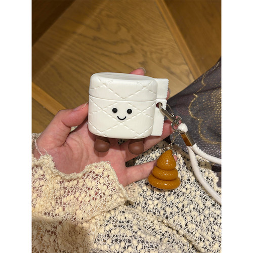 jellycat呆萌可爱厕纸卷筒纸便便捏捏乐适用苹果AirPods4代耳机壳AirPodsPro三代软AirPods1/2硅胶pro2保护套