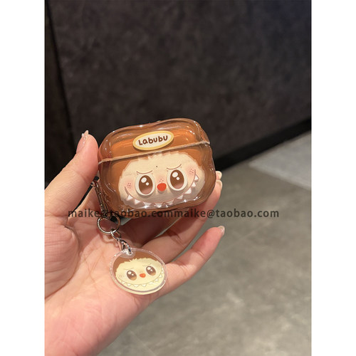 超火萌系可爱呲牙拉布布适用AirPods4代耳机壳苹果无线蓝牙AirPodsPro二代保护套1/2代软硅胶3代防摔Pro2女款