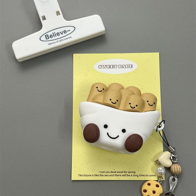 jellycat呆萌可爱炸鱼薯条适用华为蓝牙freebudspro3耳机壳7i软freeclip/4/5i硅胶Pro2保护se3新款SE2女pro4