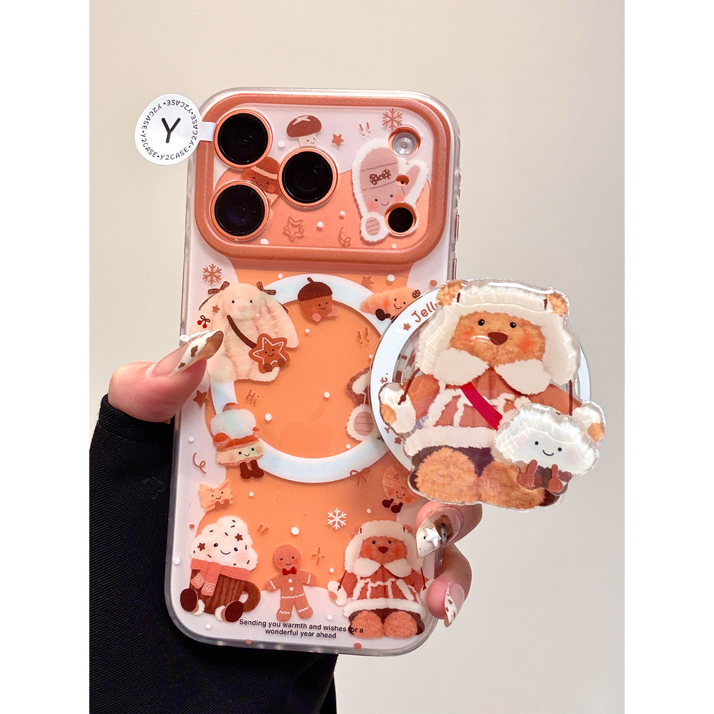 秋冬可爱邦尼兔巴塞罗那熊磁吸支架适用iPhone17promax手机壳苹果17新款16pro全包14防摔15pm女款17pro超好看