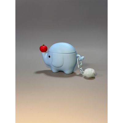 日韩卡通可爱旋转苹果小象适用AirPods4代耳机壳苹果AirPods蓝牙Pro3代软1/2代硅胶3代防摔pro三代Pro2代女款