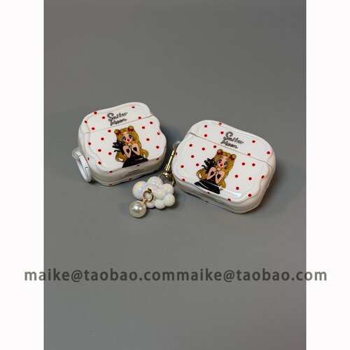可爱美少女战士黑猫适用AirPods5代耳机壳4代苹果AirPodsPro3代蓝牙1/2/3代软硅胶Pro2代防摔保护套Pro三代女