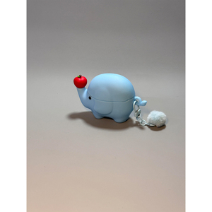 原创可爱旋转苹果小象适用华为pro4蓝牙freebuds7i/6i耳机壳软freeclip2代/5i硅胶Pro5保护se3防摔SE2少女心