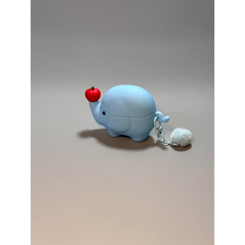 原创可爱旋转苹果小象适用华为pro4蓝牙freebuds7i/6i耳机壳软freeclip2代/5i硅胶Pro5保护se3防摔SE2少女心