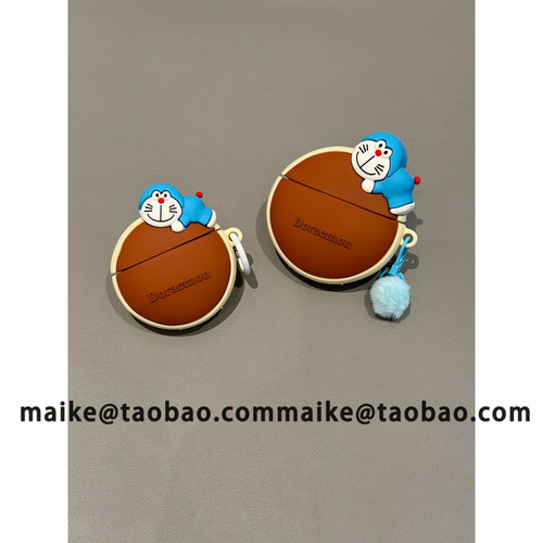 创意卡通可爱叮当猫铜锣烧适用AirPods4代耳机壳苹果AirPodsPro3代蓝牙1/2/3代软硅胶Pro2代防摔套Pro三代女