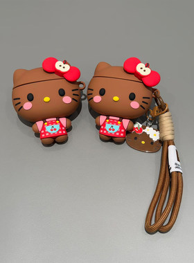 萌系可爱夏日黑皮猫咪防尘塞适用AirPods4代耳机壳苹果Pro3代蓝牙AirPodsPro2代软1/2硅胶3代防摔pro二代女款