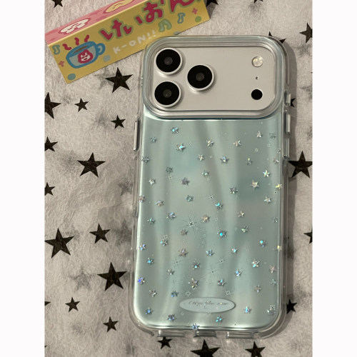 韩系极光绿鎏金星星适用iPhone18promax手机壳独特超火苹果18Pro新款15全包16pm防摔套17女款17Pro小众巨好看