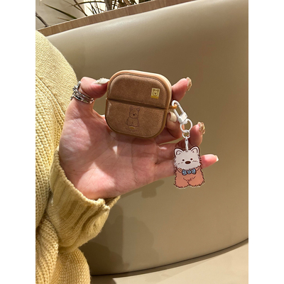 萌系可爱卡通西高地小狗适用华为pro4蓝牙freebuds7i/6i耳机壳皮革软freeclip2代/5i硅胶Pro3女款se3防摔SE2