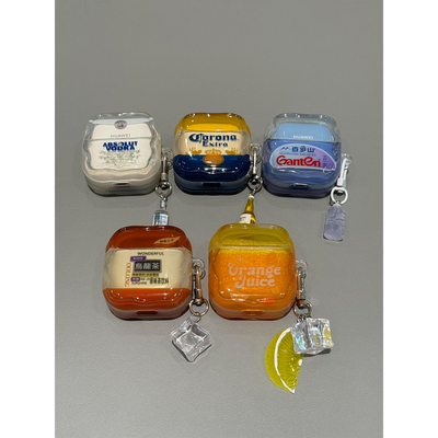 创意趣味伏特加乌龙茶适用华为freeclip二代耳机壳蓝牙耳夹freebudsse2/se3防摔Pro3/Pro4保护套5i/6i/7i女款