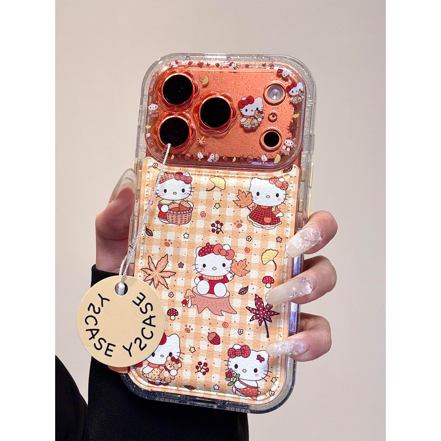 ins韩系彩格枫叶可爱Kitty猫适用iPhone17promax手机壳苹果17新款16pro全包14防摔15pm女款17pro超好看13小众