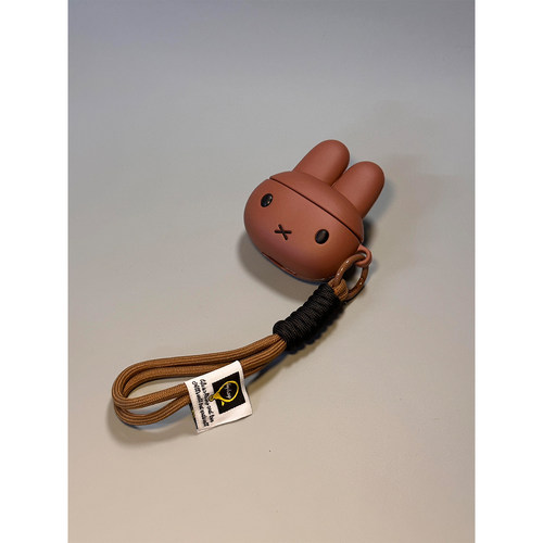 创意可爱巧克力黑皮米菲兔适用AirPodsPro三代耳机壳苹果1/2代软无线蓝牙AirPods4代硅胶Pro2代防摔保护3代女