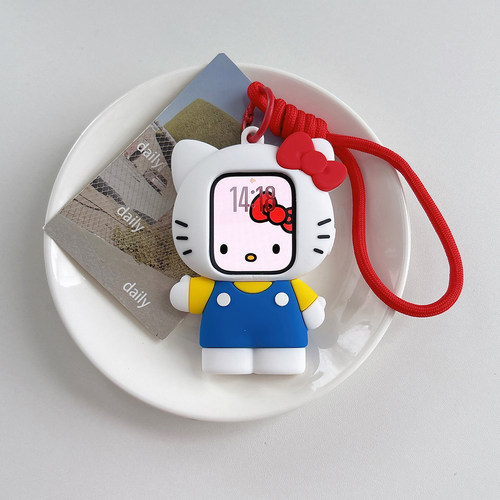 可爱猫咪适用苹果手表s11代防摔套iwatchs9876硅胶表盘s10保护壳
