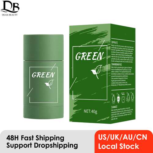 Green Tea Mask Stick Blackhead Remover Clay Face Mask Oil Co