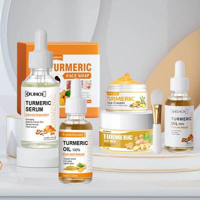 Turmeric Face Care Kit Facial Mud Masks Deep Cleansing Moist