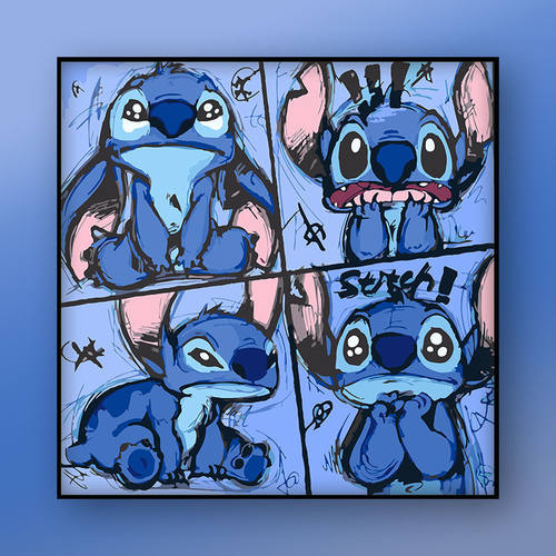 史迪仔diy数字油画手工油彩画