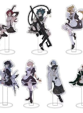 元神周边亚克力立牌咖啡厅女仆同人定 制散兵钟离枫原万叶摆件