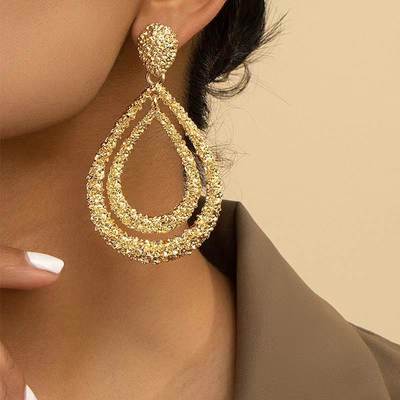exaggerated design sense earrings women temperament Ear stud