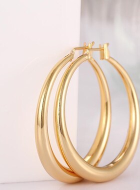 Russia earings big hoop earrings 18K gold plated jewelry for