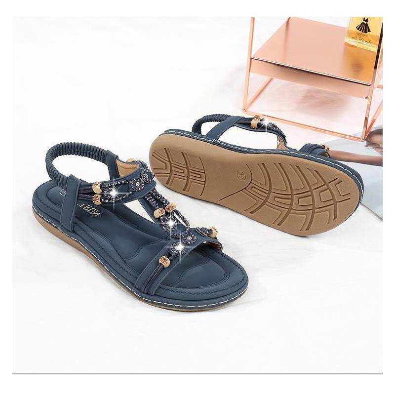 波西米亚水钻鞋新款大尺