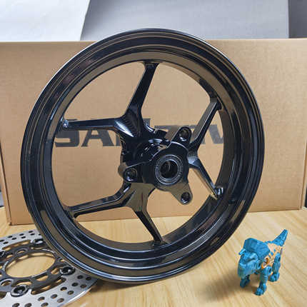 SAManvd电动车前轮圈10寸铝合金轮毂九号Q85c小牛深远刹车盘配件