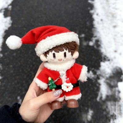 15cm周可可娃衣棉花娃娃衣服替换装深深属性可爱超萌圣诞老人套装