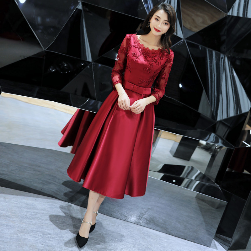 Toast clothing gules bride Spring Noble young marry mom Wedding Claret Dress skirt Usuallyin the Women's clothing/Boutique , Wedding/Cheongsam/Formal dress , Formal dress/Evening  category - from Buy2taobao.com to provide professional Taobao agent buy service