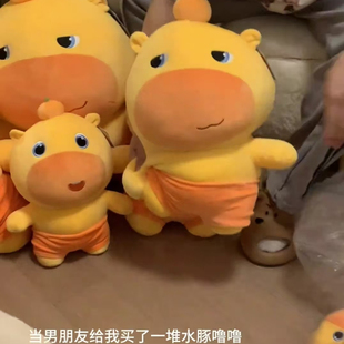 水豚噜噜大号公仔玩偶卡皮巴拉毛绒玩具布娃娃抱睡枕礼物