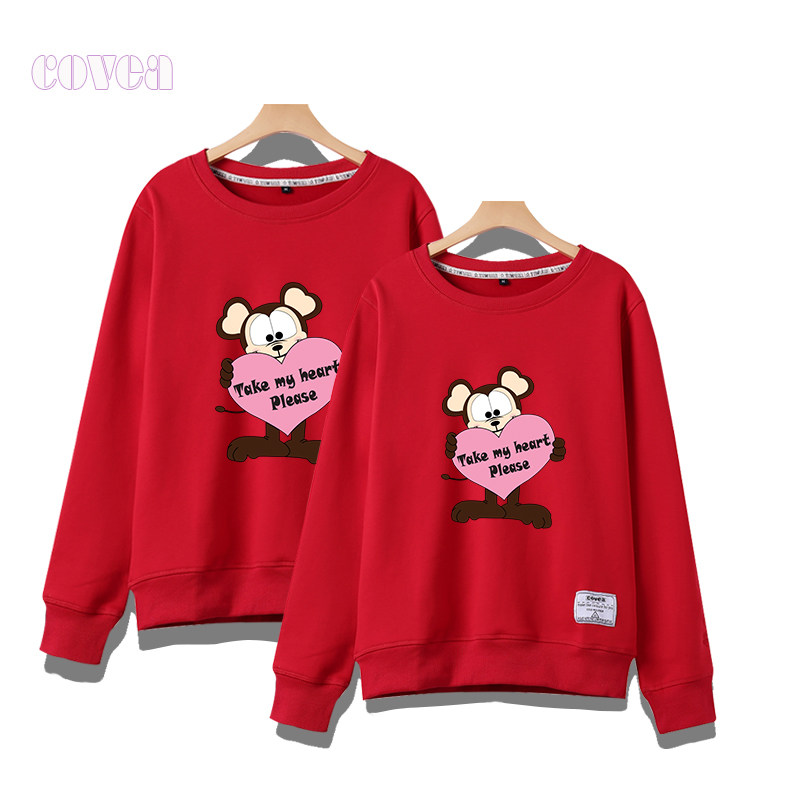 红色卫衣女2020春节鼠年本命年加绒加厚圆领印花班服定制学生上衣|ruв категории Женская одежда, свитер/свитер - от Buy2taobao.com для оказания профессиональной услуги покупки агента Taobao