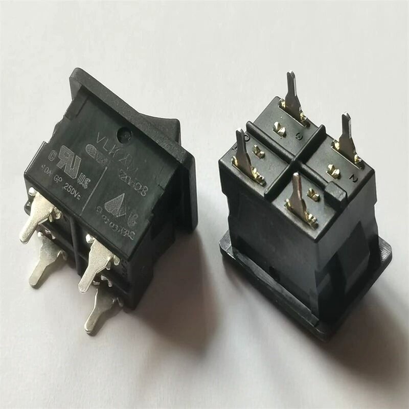 进口日本OTAX船型开关VLK53左右翘板开关4脚2档大电流10A针脚银点