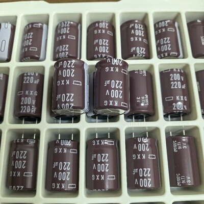 200V220UF 18X25 黑金刚KXG 高频长寿命 220UF220V 原装电解电容