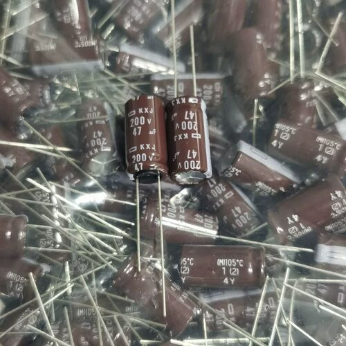 200V47UF 10X20 黑金刚KXJ 高频长寿命 原装 电解电容 47UF200V