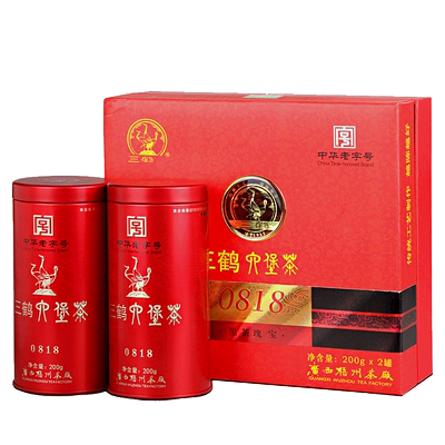 龙圣华苑 三鹤六堡茶【0818】2013年特级散茶 礼盒装广西梧州黑茶