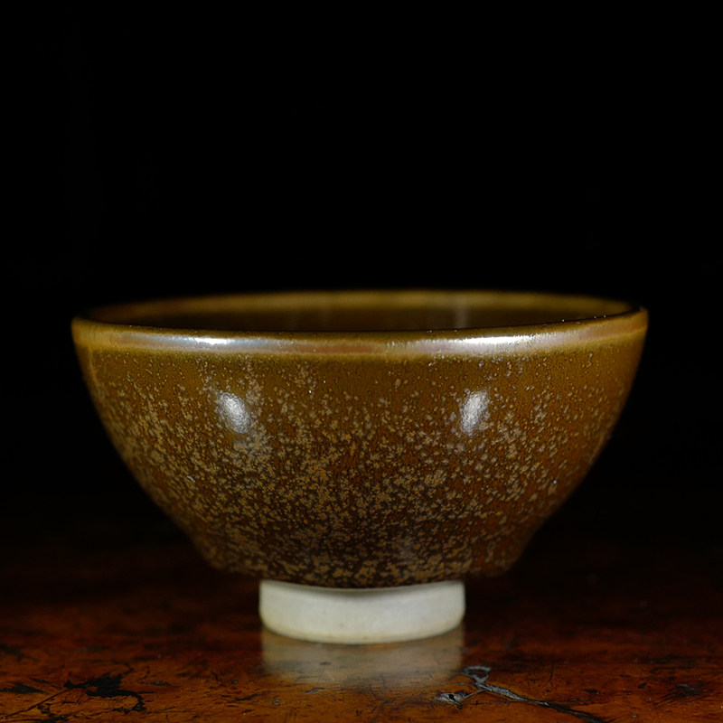 龙圣华苑 台湾刘钦莹老石桥窑天目杯/台湾名家90年代手工原矿茶杯