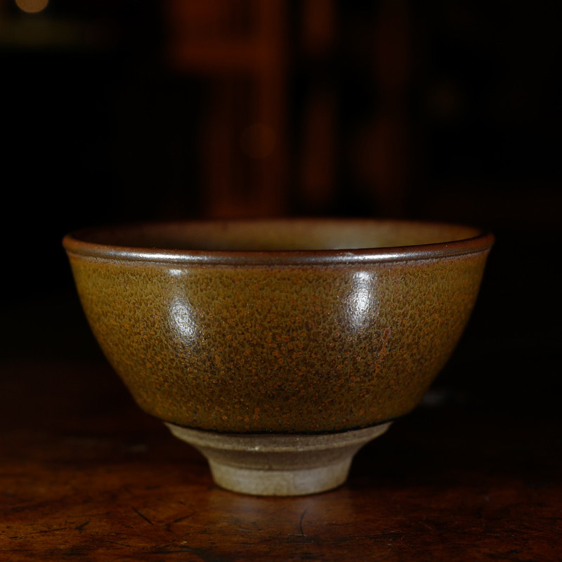 龙圣华苑 台湾名家刘钦莹天予窑90年代老石桥原矿天目主人杯茶杯