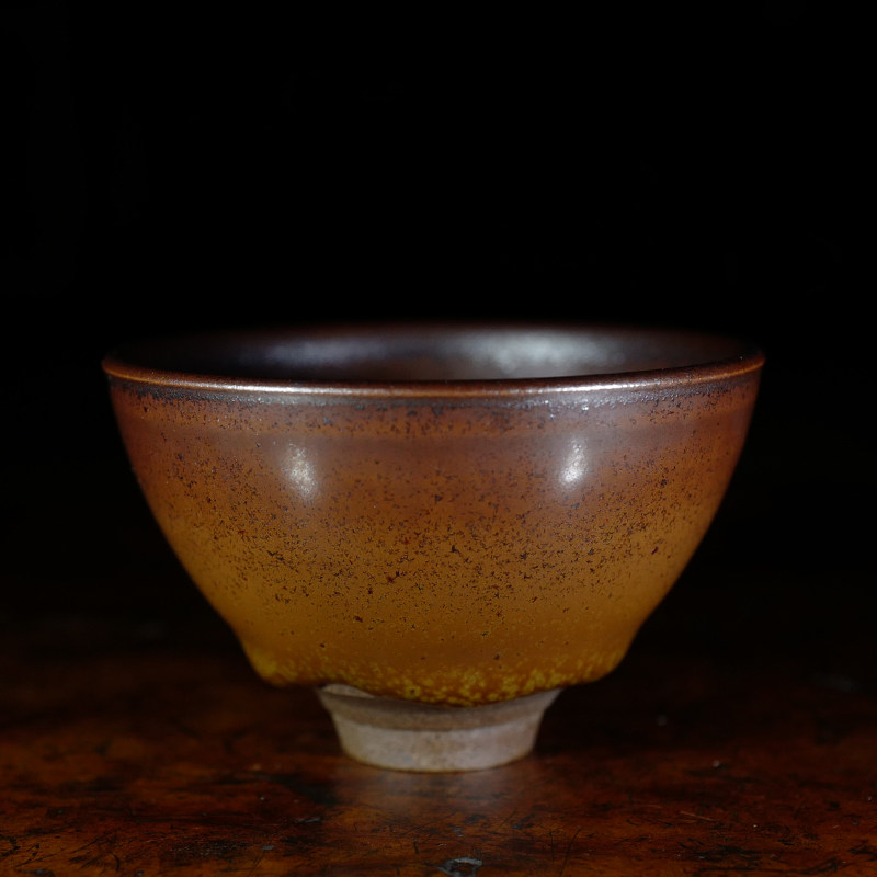 龙圣华苑 台湾刘钦莹90年代早期老石桥原矿天目杯/名家建盏主人杯