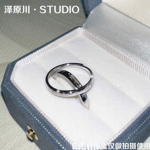 情侣对戒纯银自律戒指一对原创小众可调节刻字 新款 泽说 JETAIME