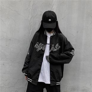 外套女ins潮韩版宽松帅气棒球服情侣装男女学生新款bf风上衣夹克