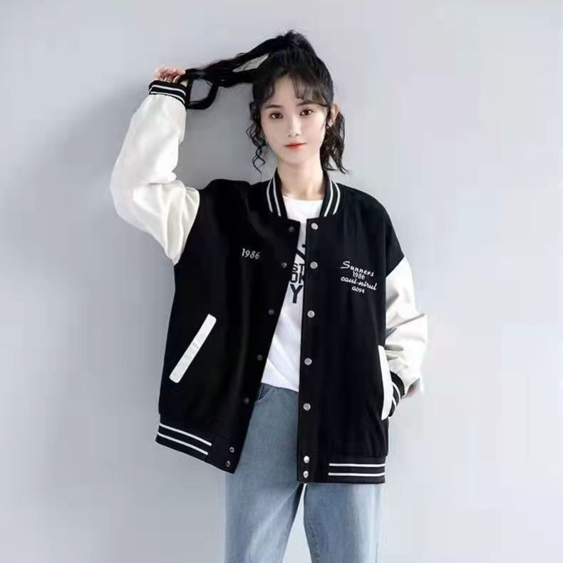 少女孩春秋款棒球服初高中学生2022新款ins外套运动夹克上衣