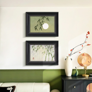 中古风客厅装饰画法式复古餐厅卧室墙壁画宋代美学玄关组合挂画