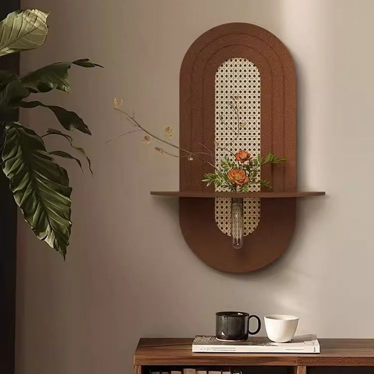 立体竹编水培装饰画鲜花绿植植物玄关挂画过道走廊高级感客厅餐厅图片