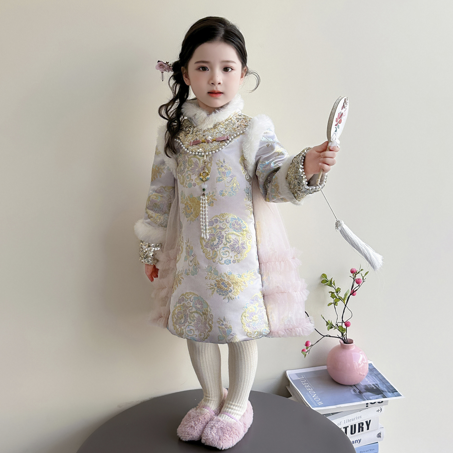 女宝洛丽塔公主裙网纱长袖连衣裙