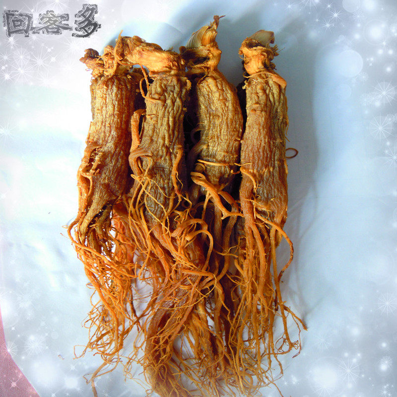 新鲜红全须人参红参片人参片吉林长白山参人叁高丽参整枝干参